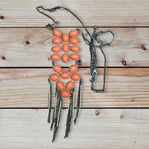 #29 Chico's peach and gold retro necklace